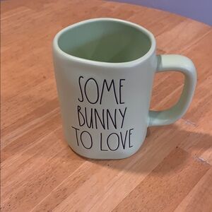RAE DUNN Green Ceramic Mug - Some Bunny to Love